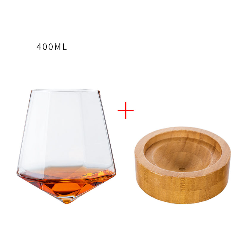 Aureon™ – Verre à dégustation en cristal rotatif avec socle bois