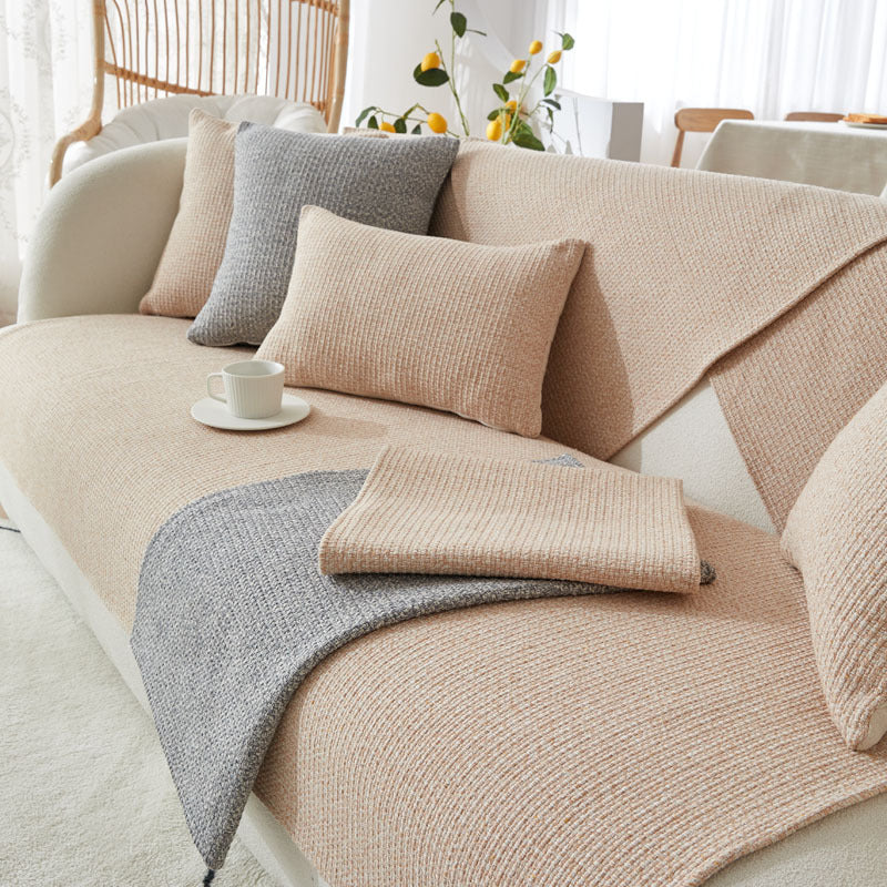 SofaGuard™ – Housse de canapé antidérapante en coton et lin