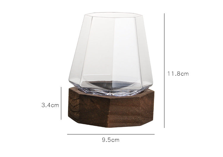 Aureon™ – Verre à dégustation en cristal rotatif avec socle bois