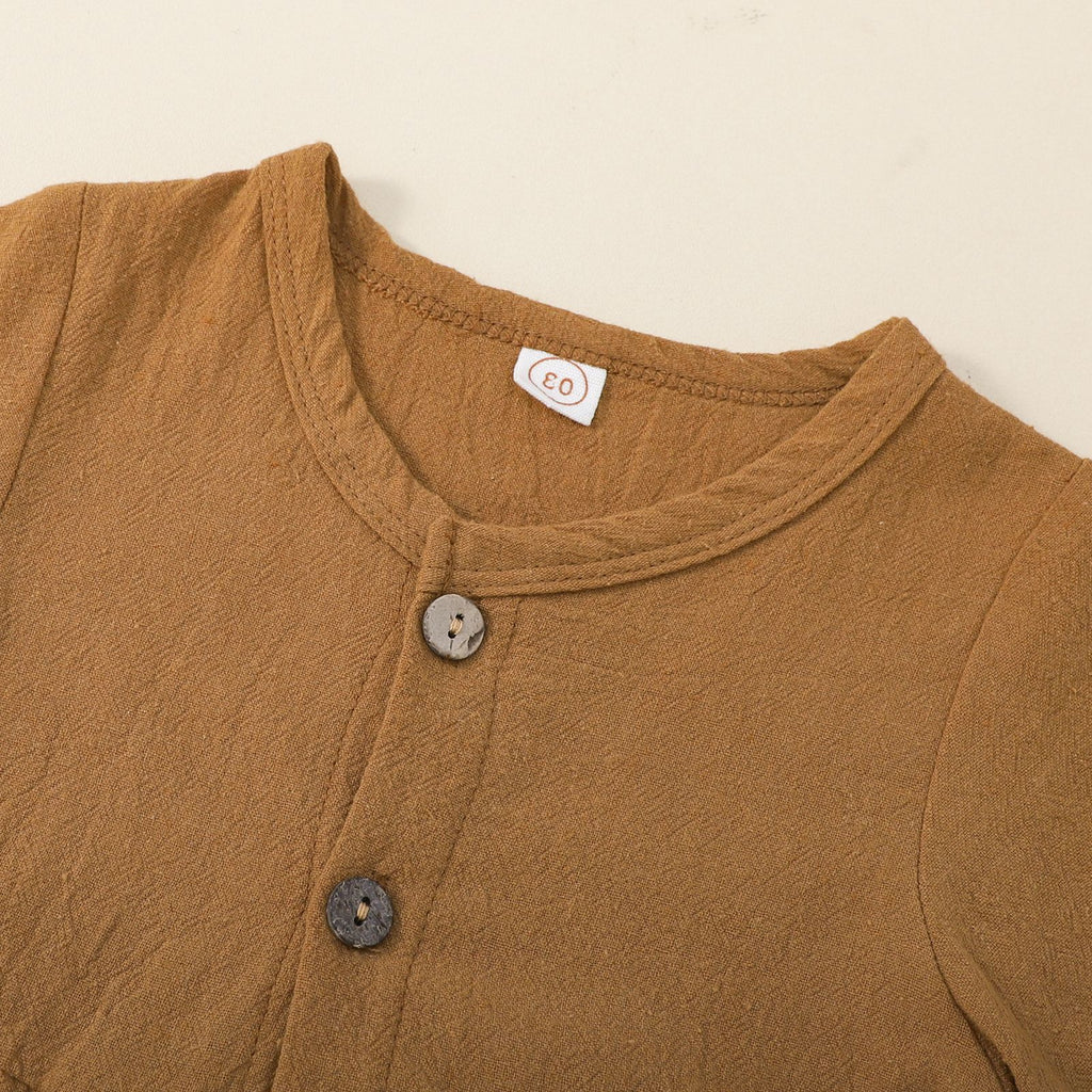 Lunella™ – Robe princesse d'été en coton & lin avec barrette