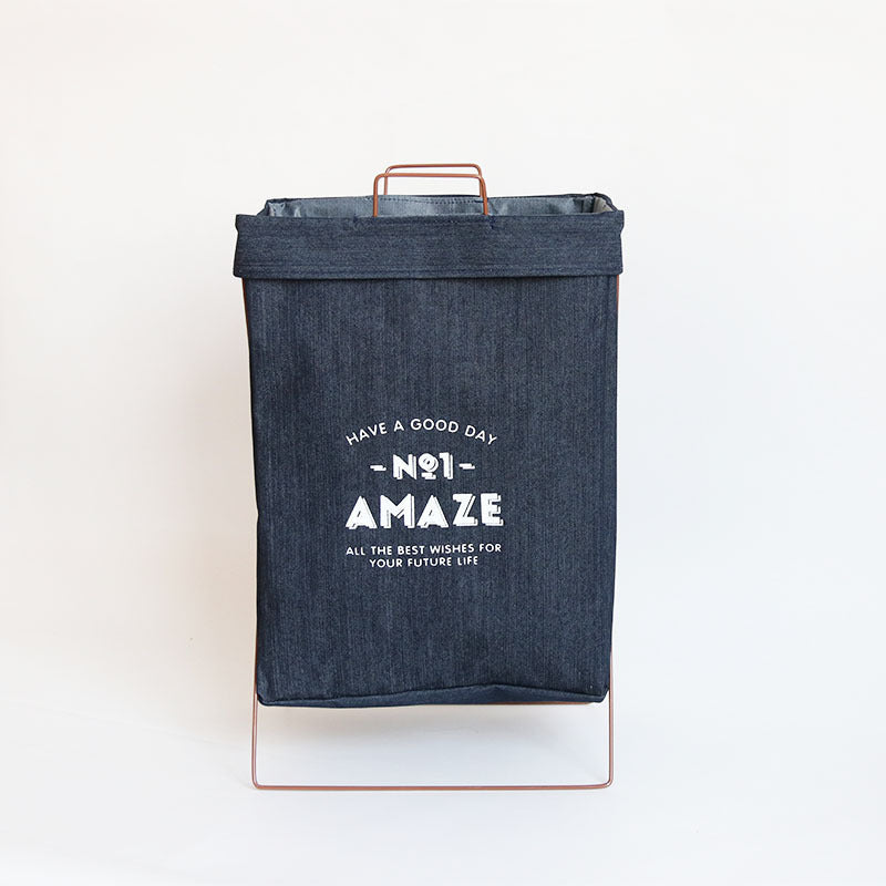 Kanso™ – Panier à linge pliable en coton & lin, style japonais