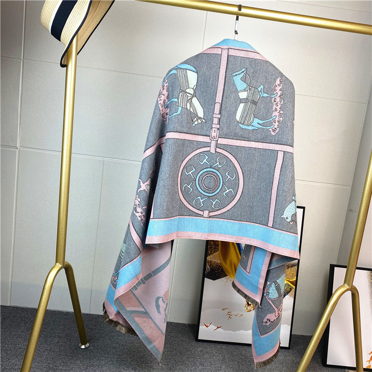 ScarfMira™ – Écharpe femme imitation cachemire à jacquard