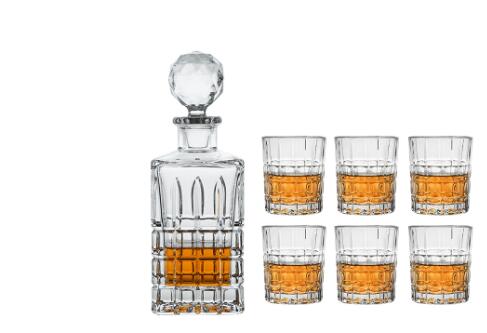 Diplomate™ – Set whisky & saké en cristal avec 6 verres