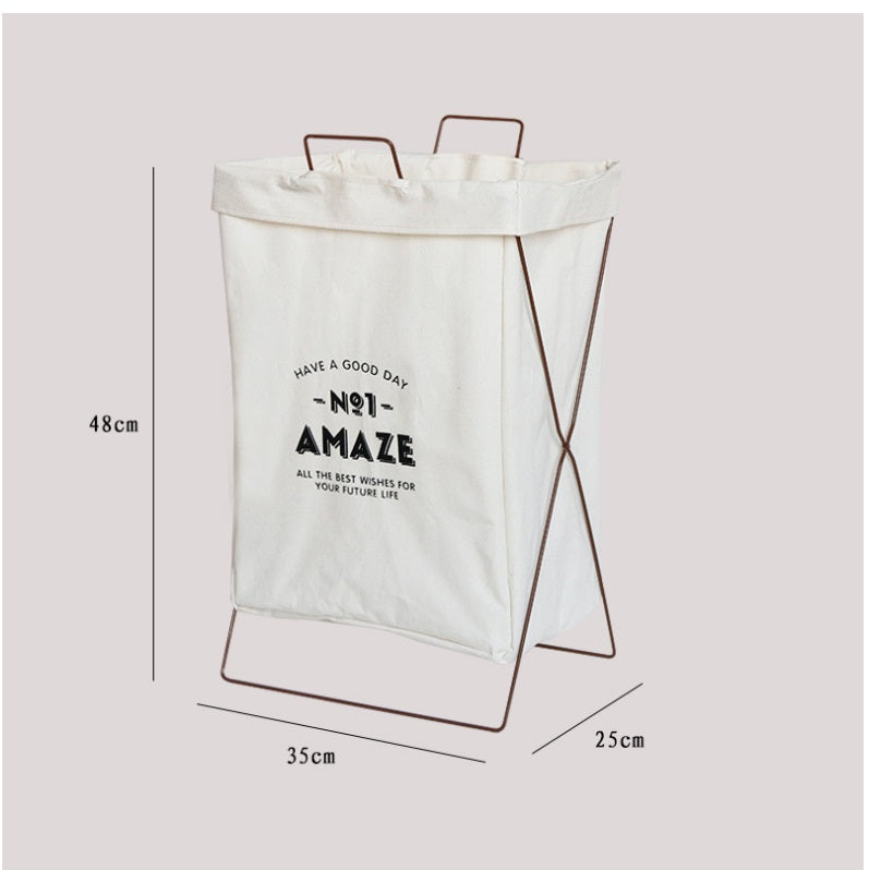 Kanso™ – Panier à linge pliable en coton & lin, style japonais