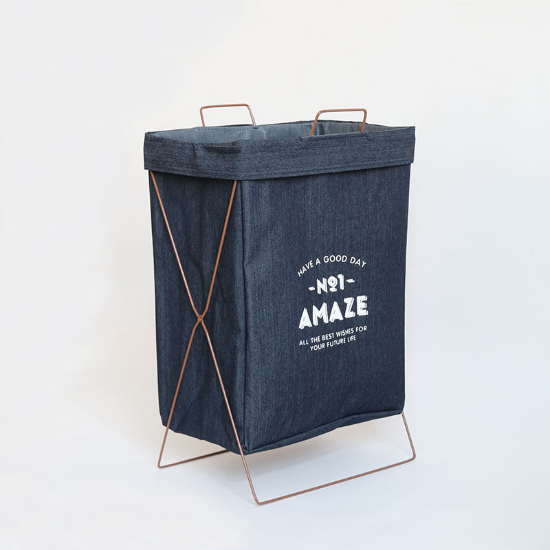 Kanso™ – Panier à linge pliable en coton & lin, style japonais