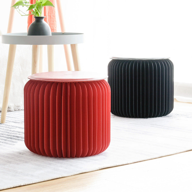 Foldora™ – Tabouret pliant design avec coussin en similicuir