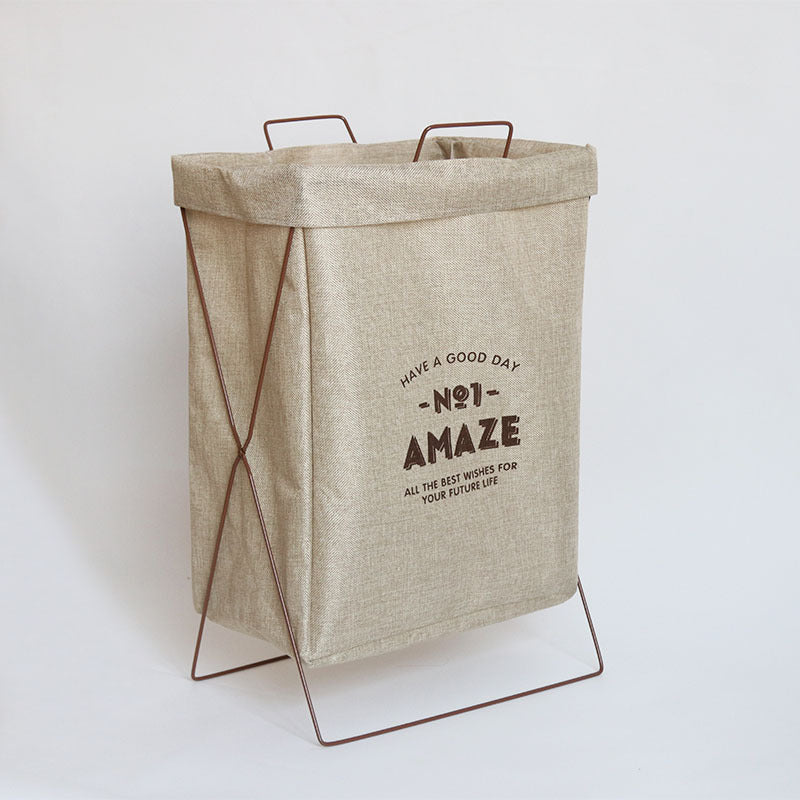 Kanso™ – Panier à linge pliable en coton & lin, style japonais
