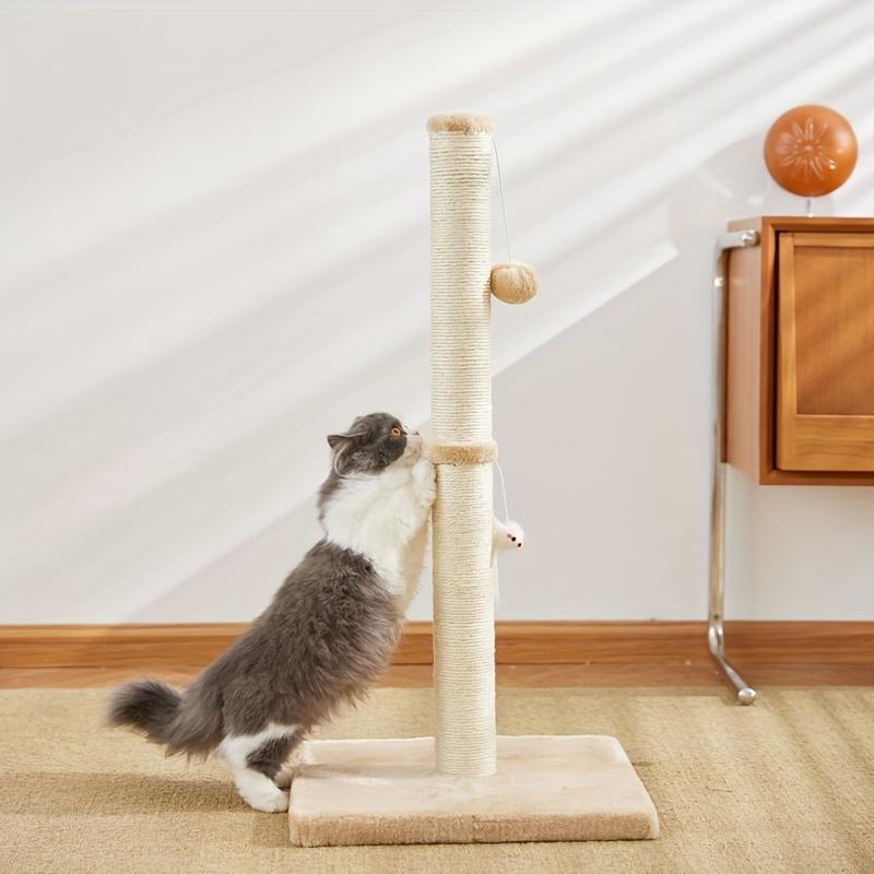 FeliPlay™ – Griffoir sisal avec jouets suspendus pour chat